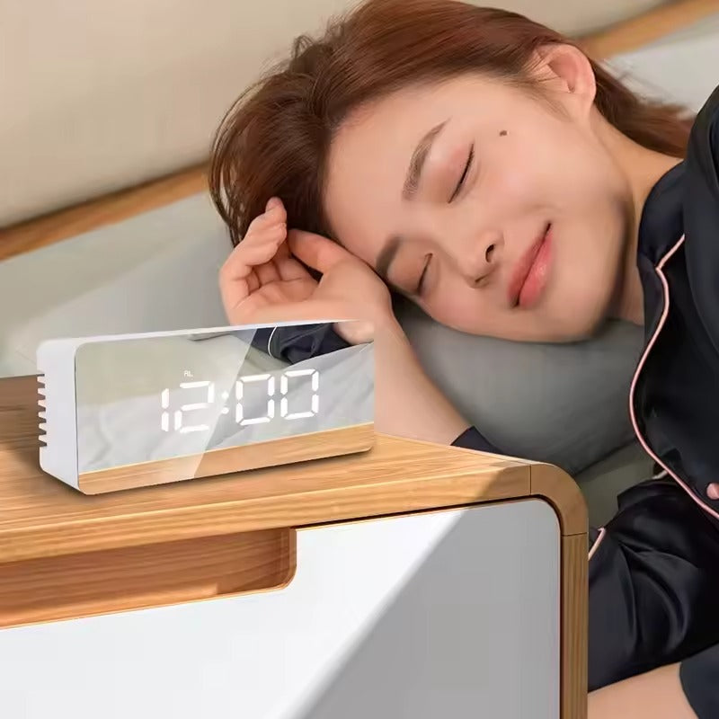 Mirror LED Alarm Clock view 2